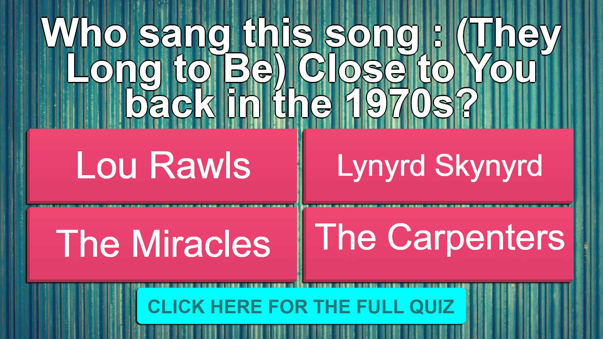 1970s Song Quiz