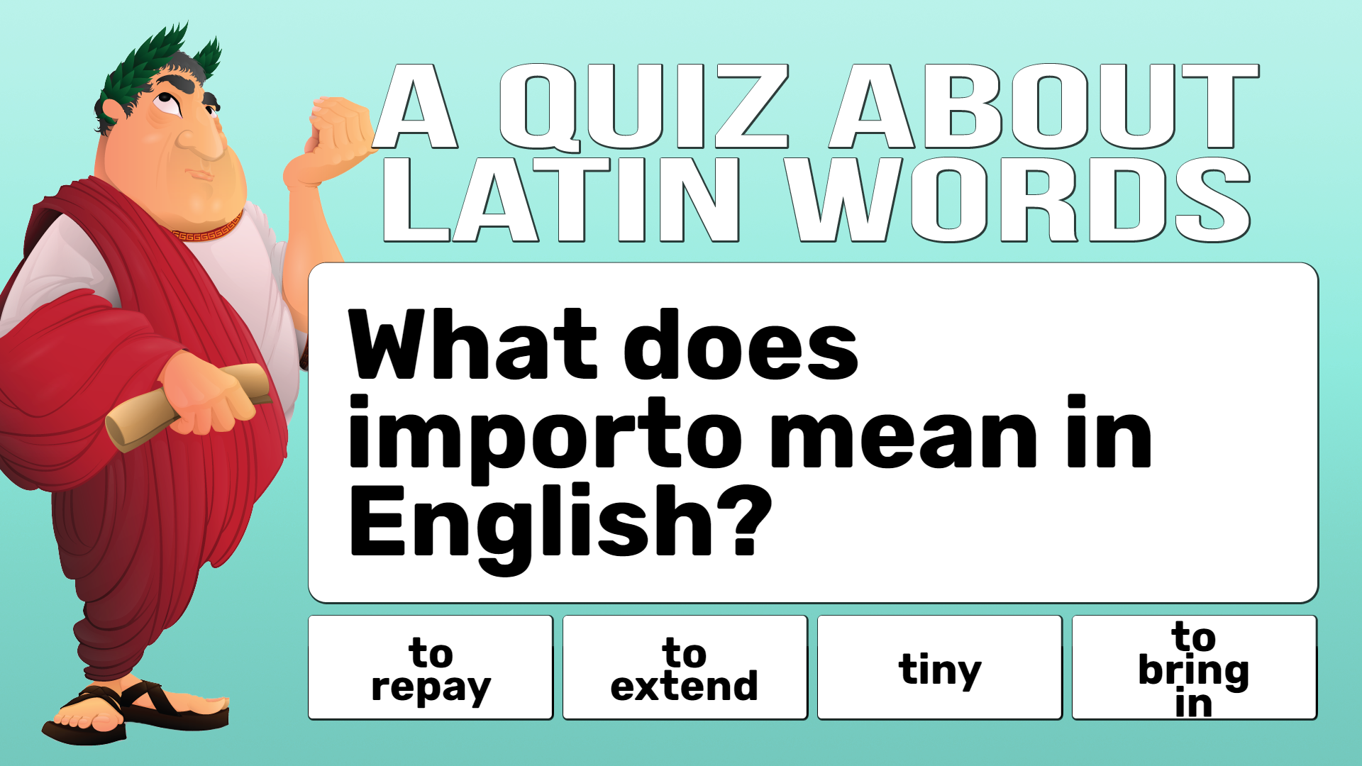 Latin Words Quiz