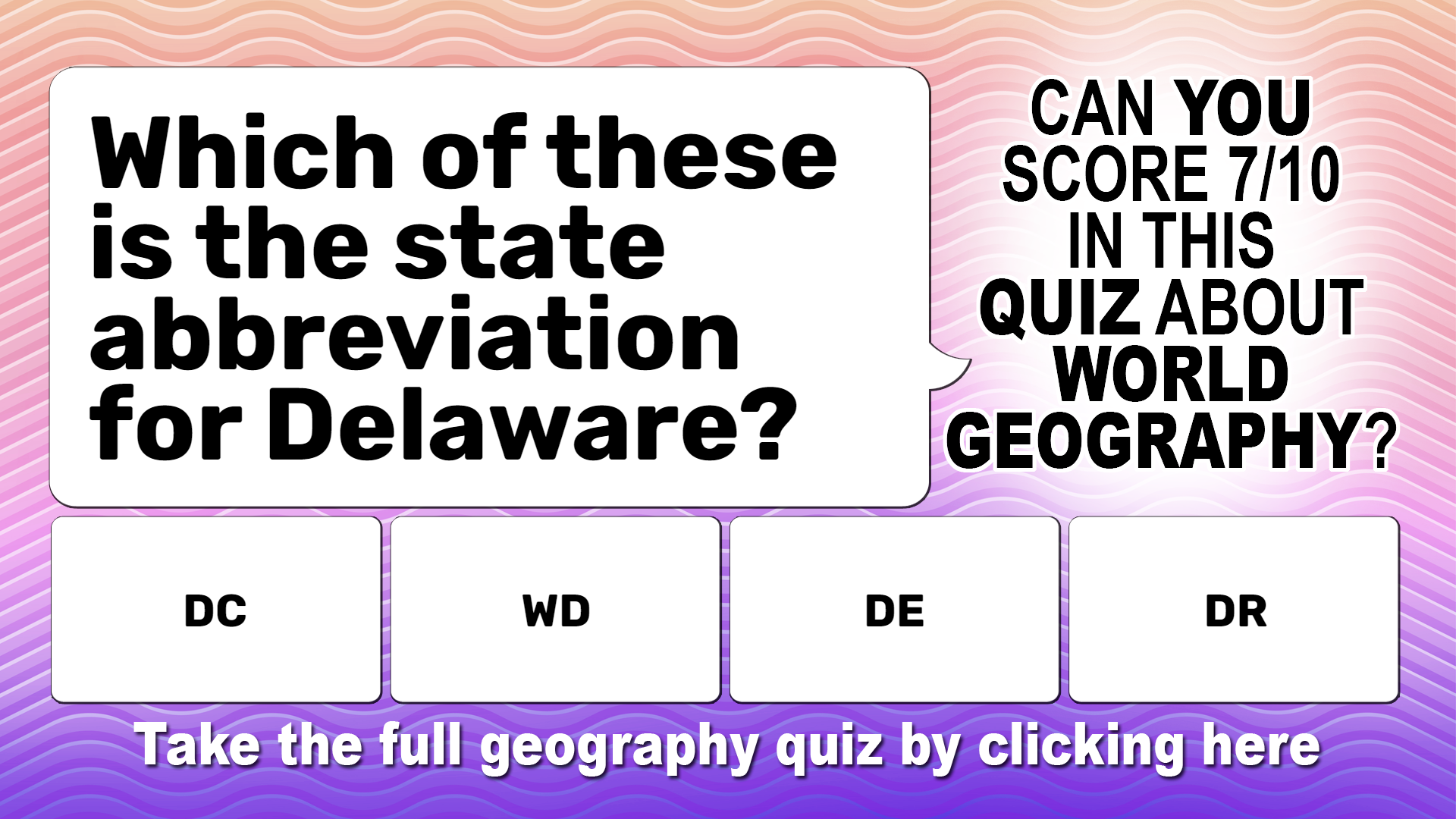 Geography Trivia Quiz