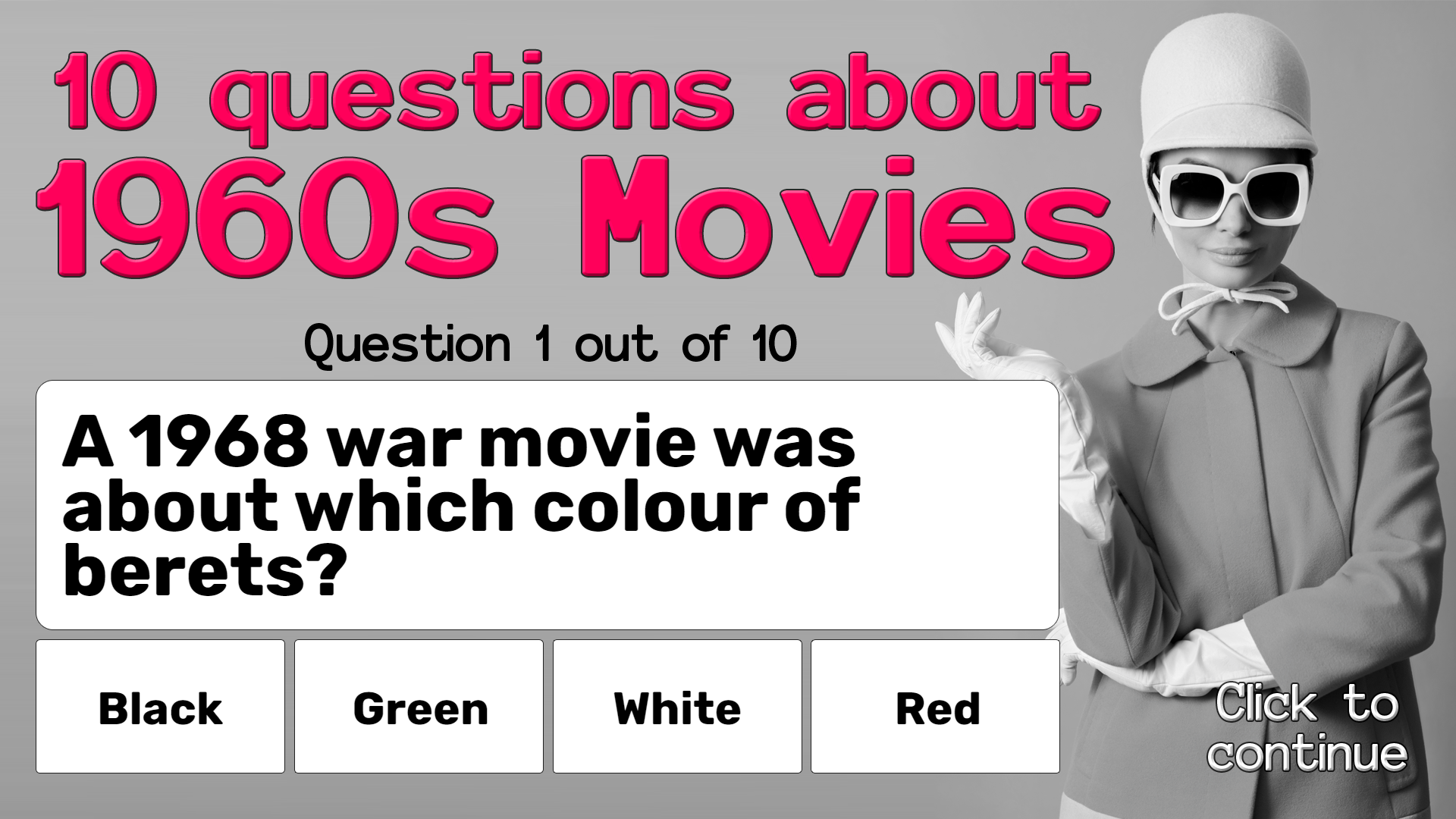 1960s Movies Quiz