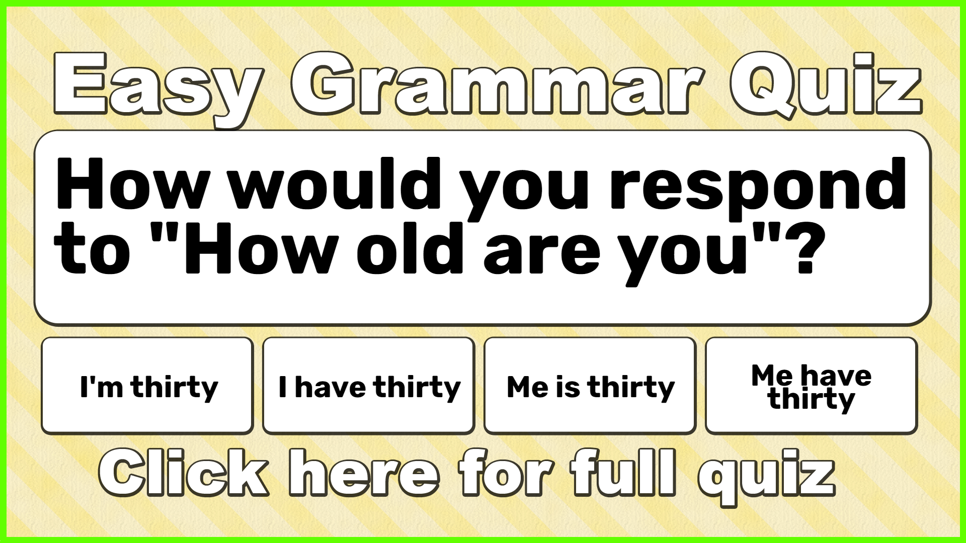 Easy Grammar Quiz