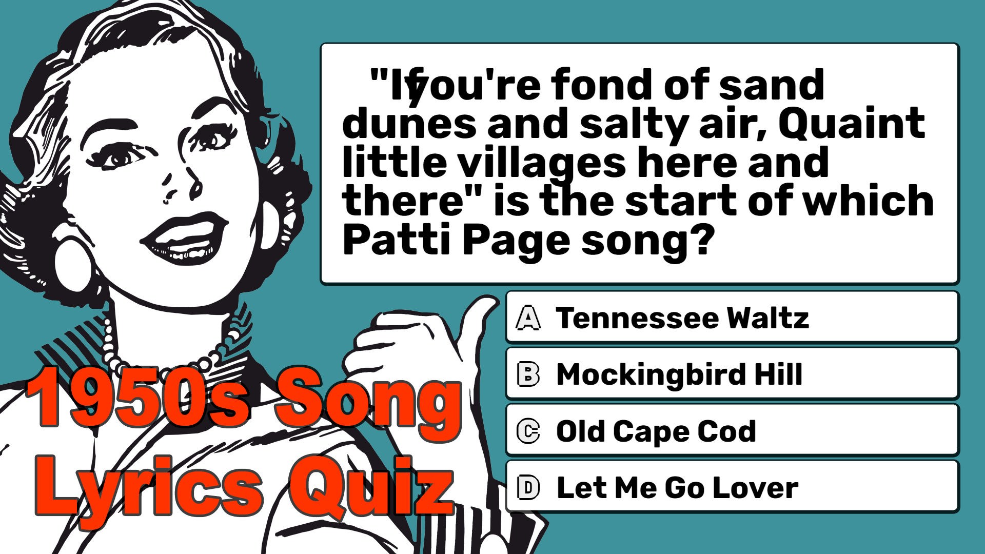 1950s Song Lyrics Quiz