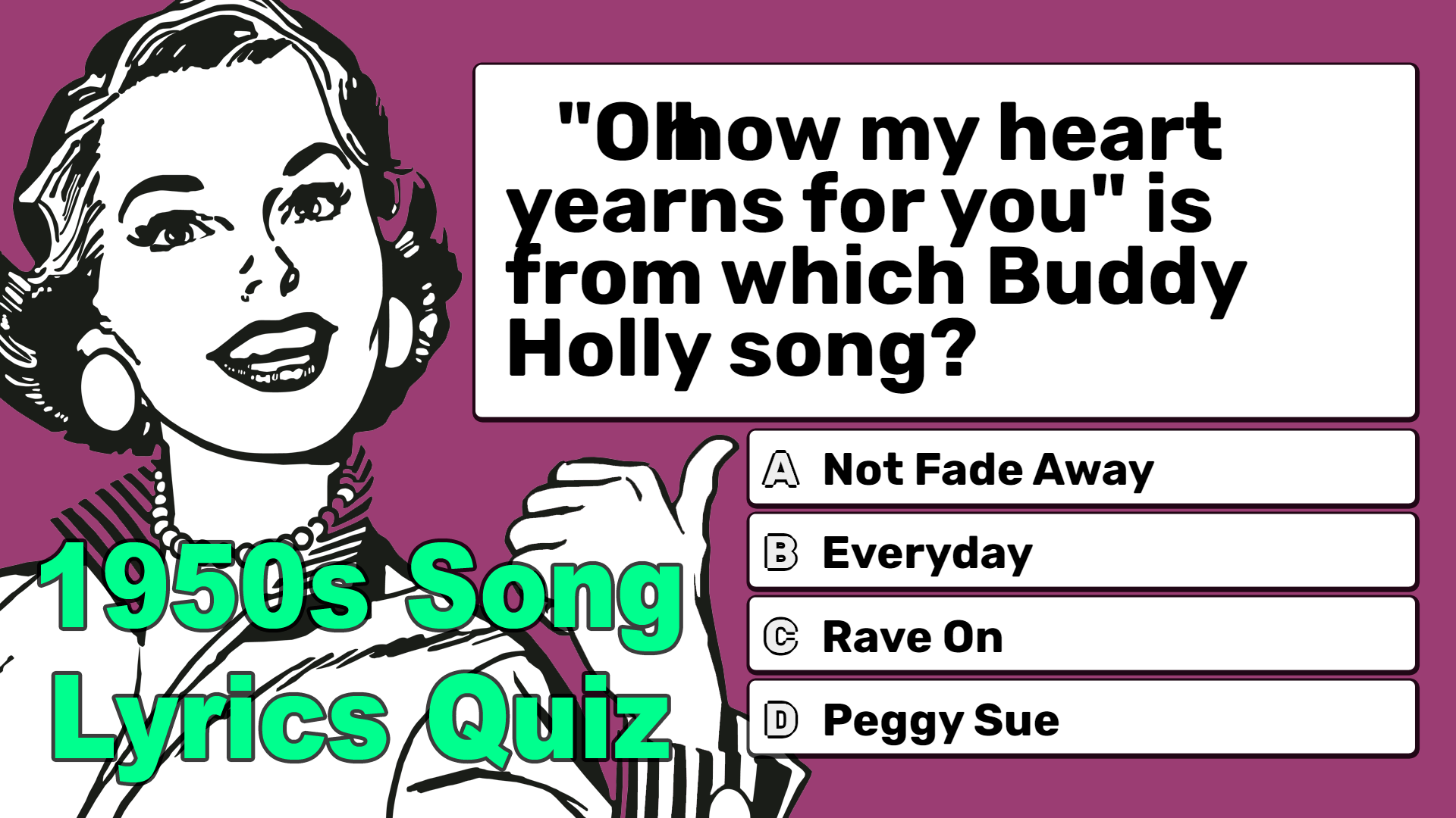 1950s Song Lyrics Quiz