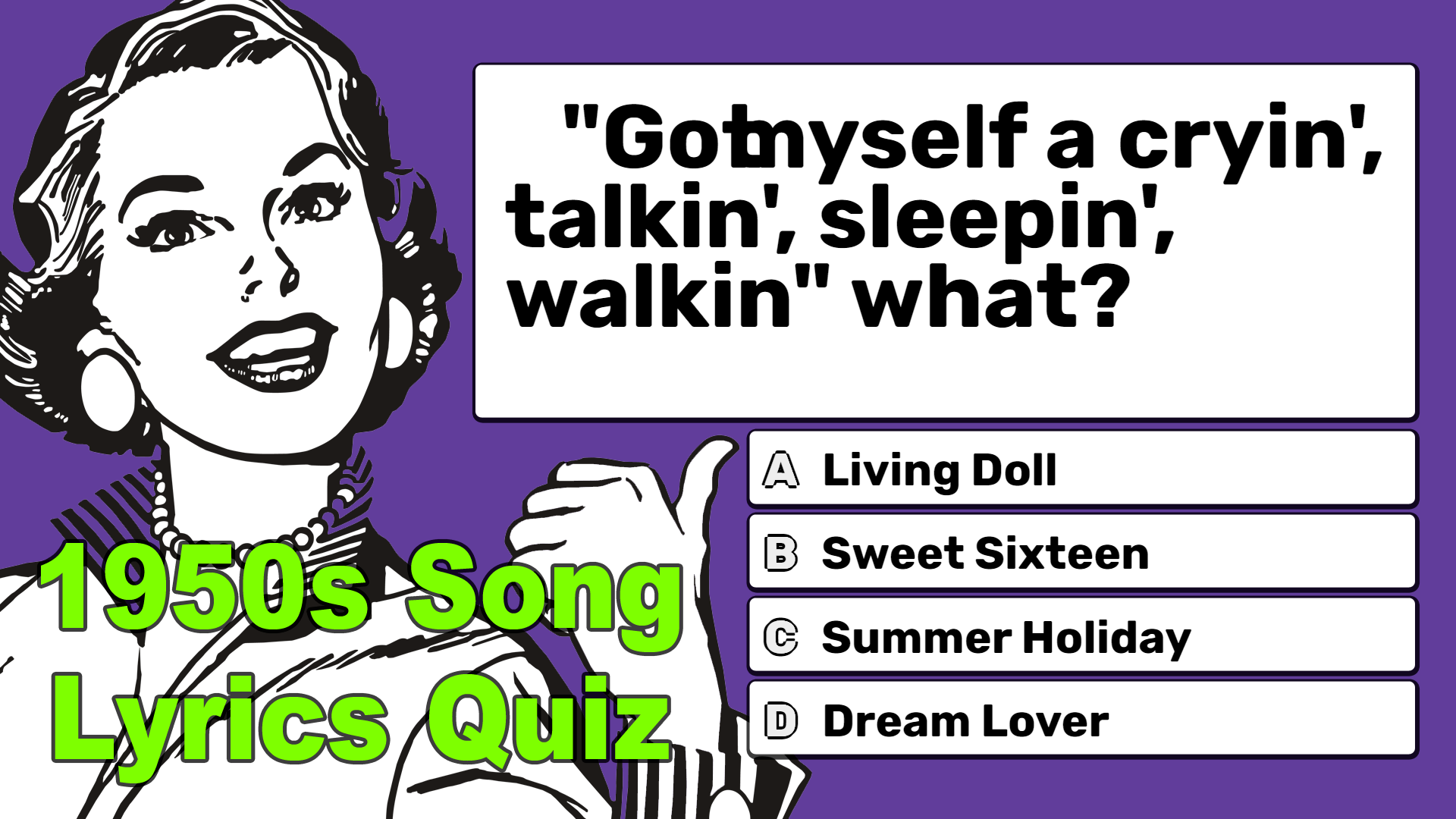 1950s Song Lyrics Quiz