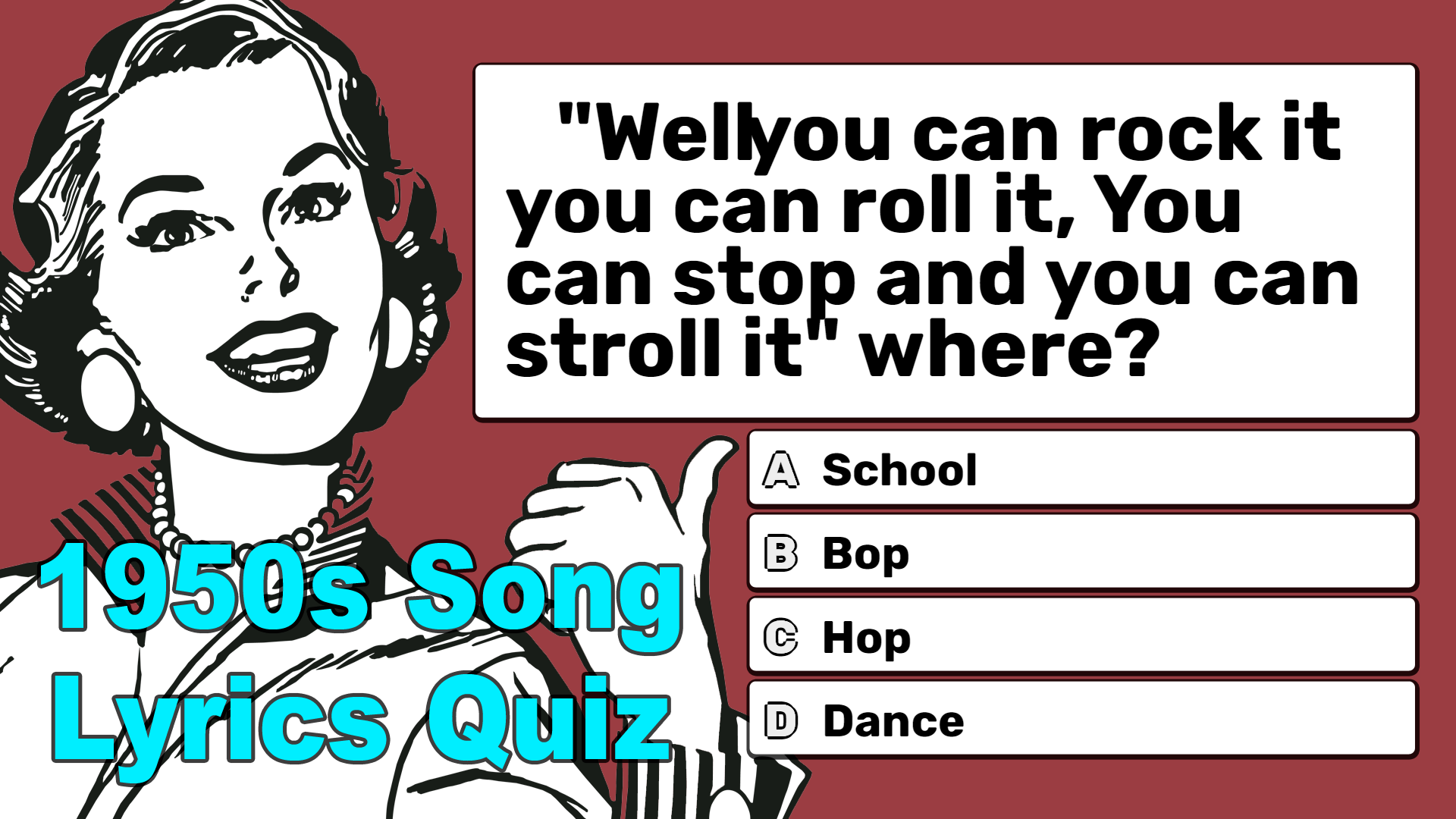 1950s Song Lyrics Quiz