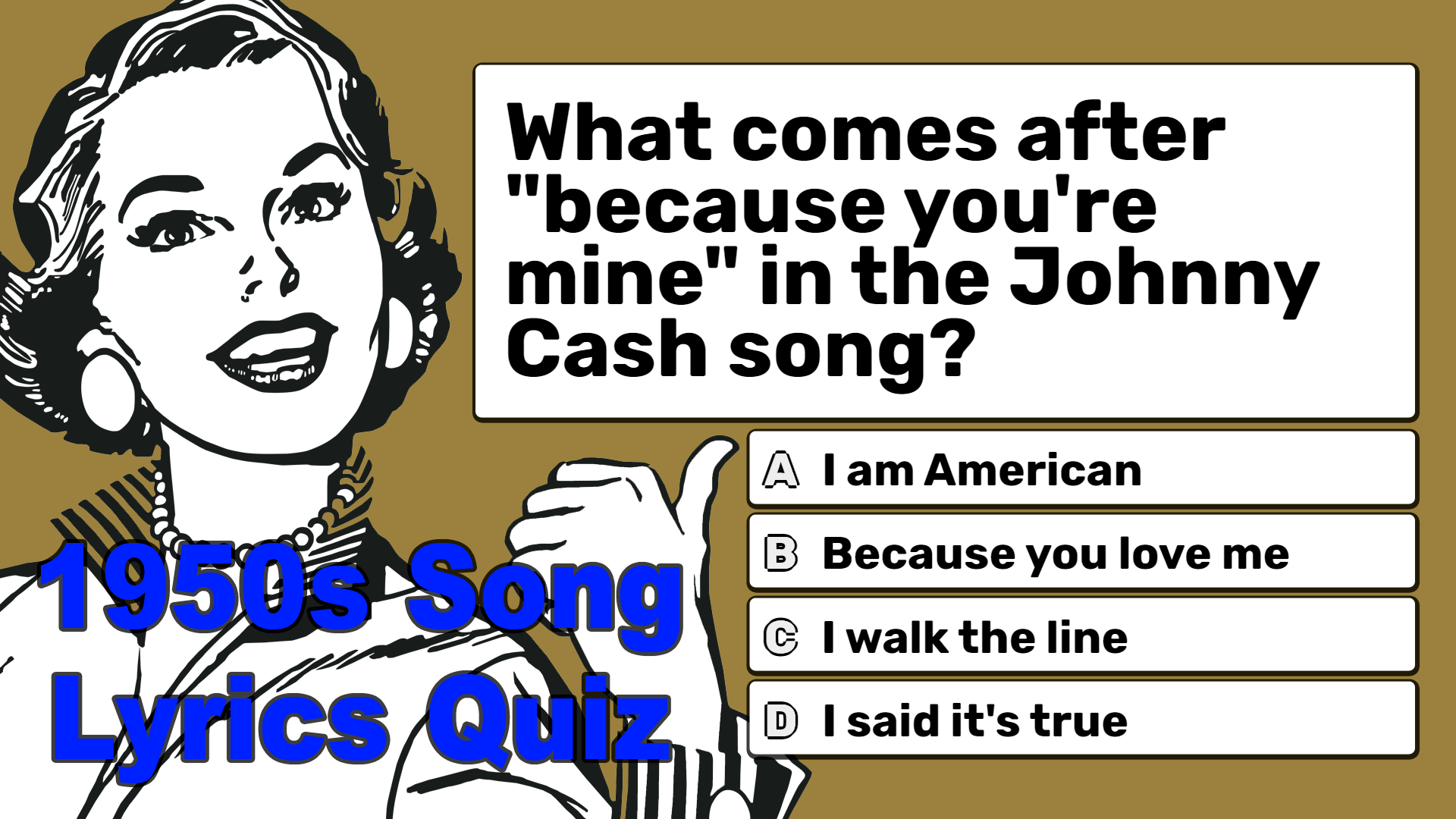 1950s Song Lyrics Quiz