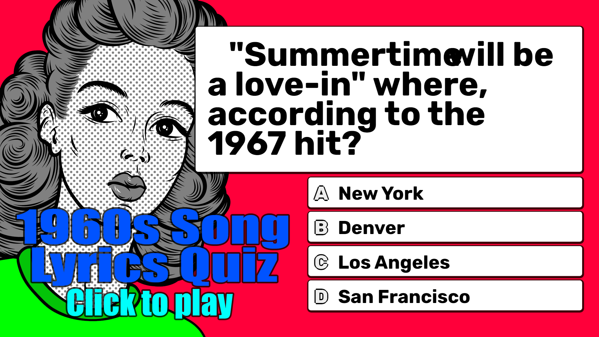 1960s Song Lyrics Quiz