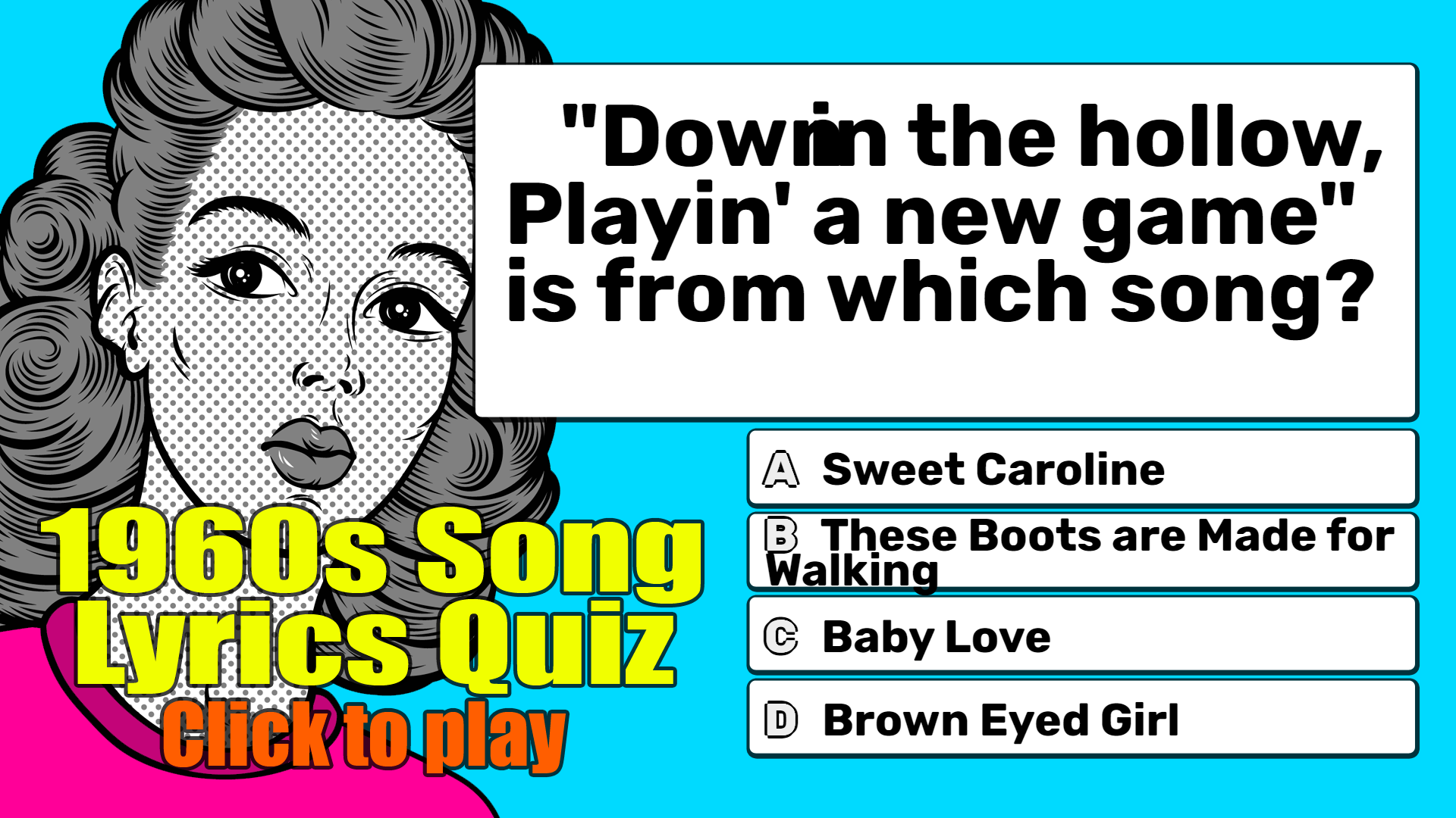 1960s Song Lyrics Quiz