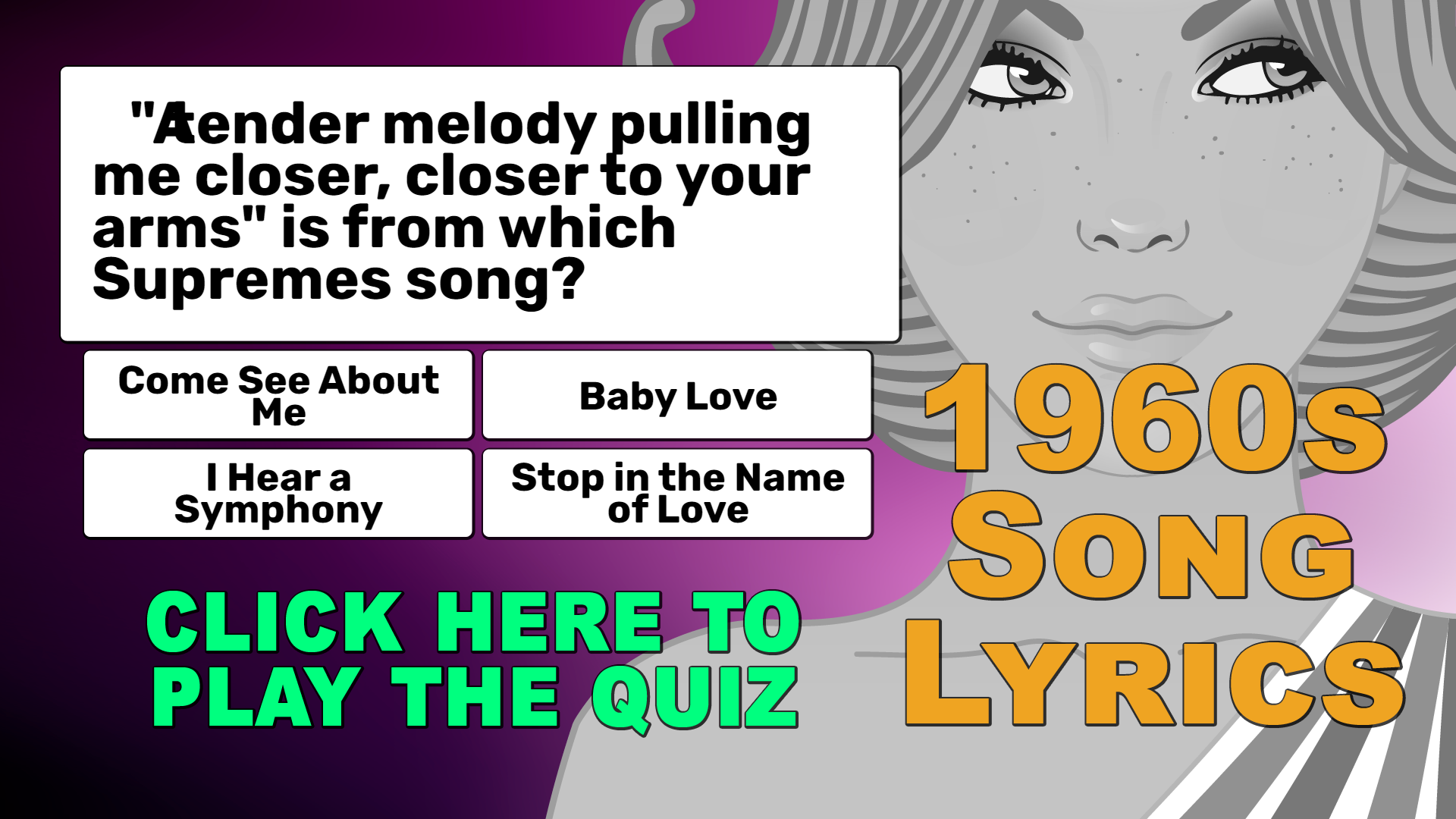 1960s Song Lyrics Quiz