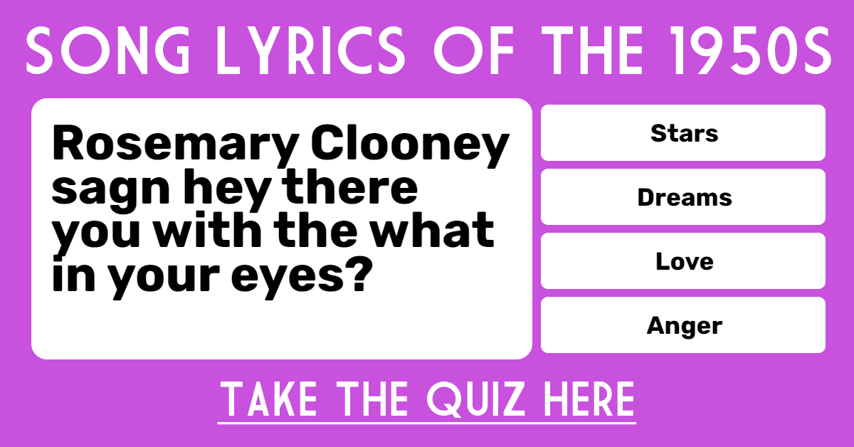 1950s Song Lyrics Quiz