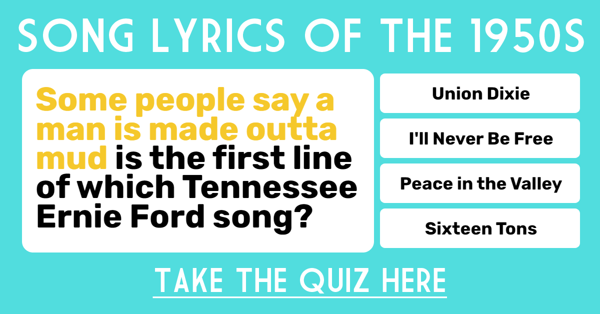 1950s Song Lyrics Quiz