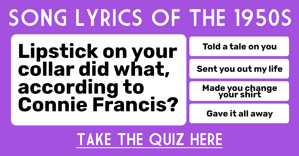 1950s Song Lyrics Quiz