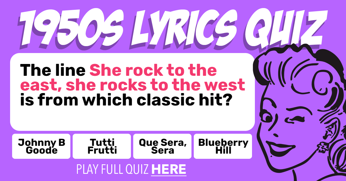 1950s Lyrics Quiz for music lovers