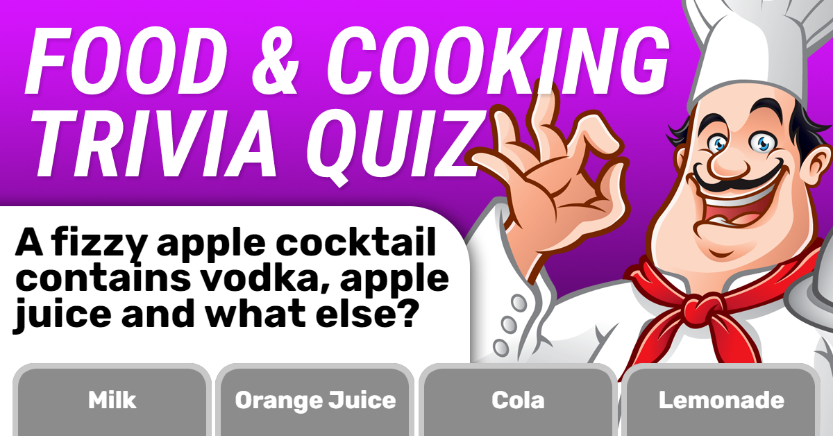Quiz about food and cooking