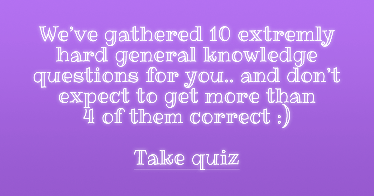 Hard Trivia Quiz