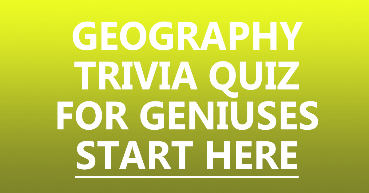 World Geography Quiz