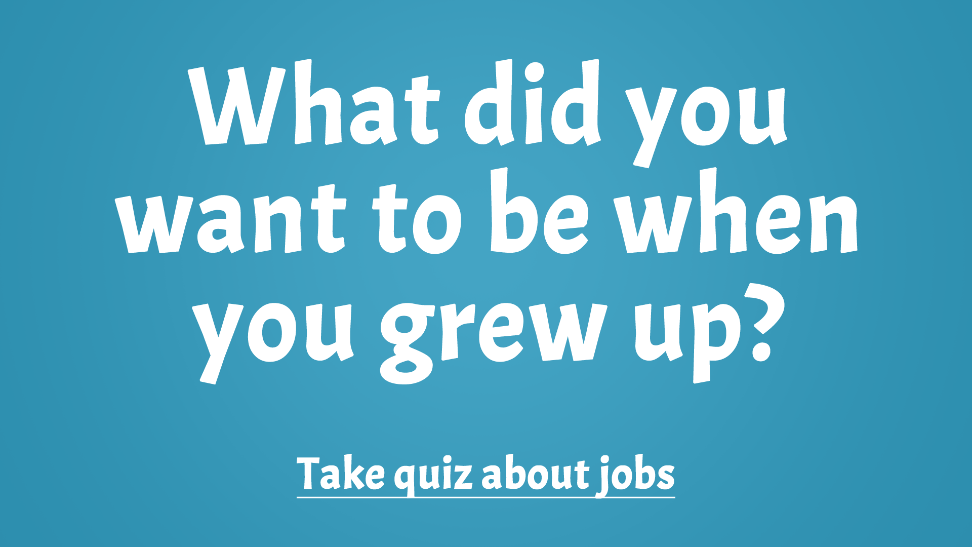 A quiz about jobs