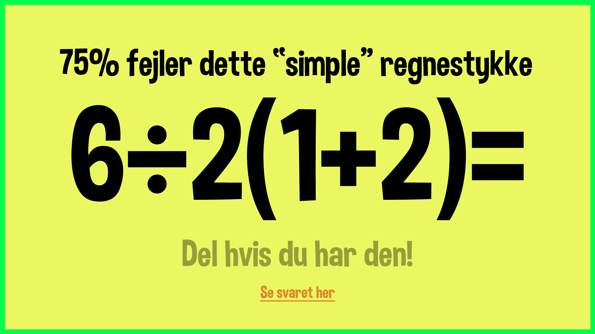 Quiz om matematik